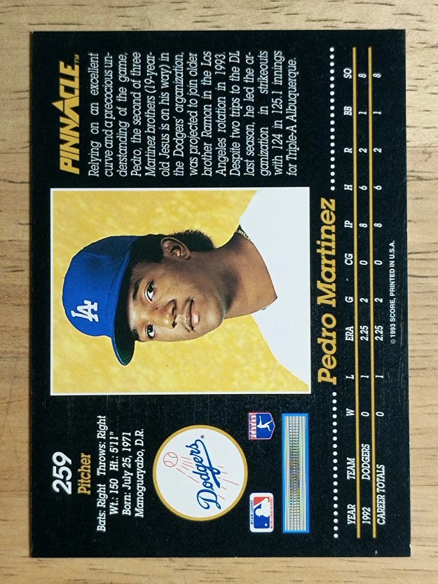 1993 Pinnacle #259 Pedro Martinez