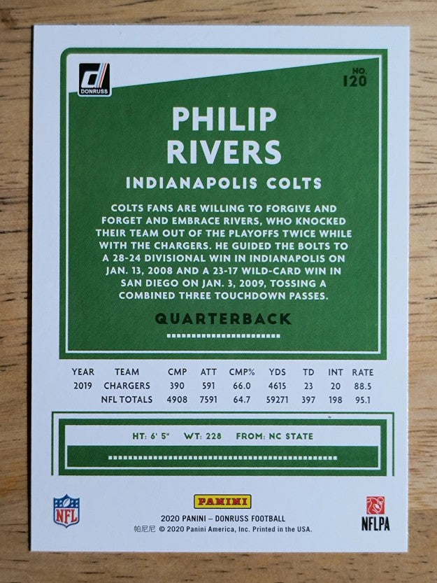 2020 Donruss #120 Philip Rivers