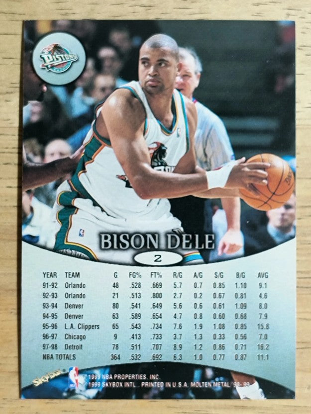 1998-99 SkyBox Molten Metal #2 Bison Dele