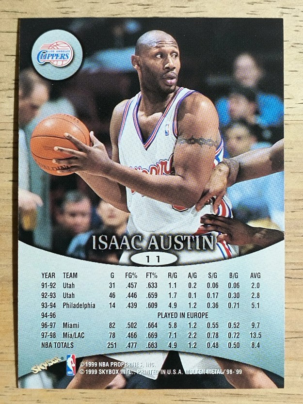 1998-99 SkyBox Molten Metal #11 Isaac Austin