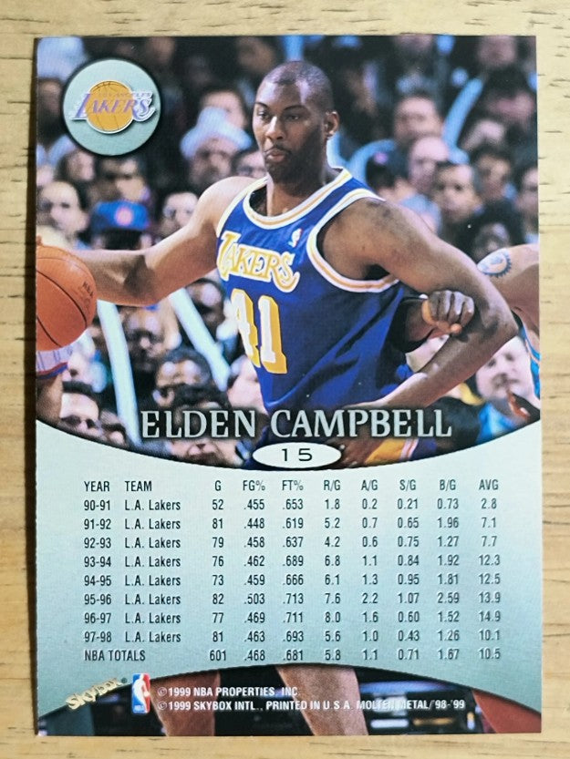 1998-99 SkyBox Molten Metal #15 Elden Campbell