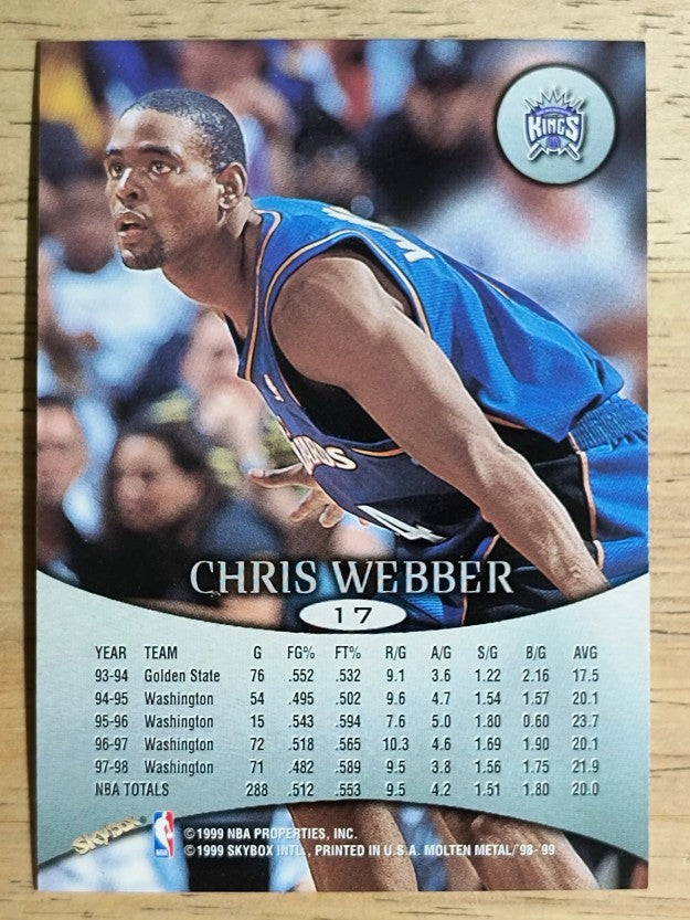 1998-99 SkyBox Molten Metal #17 Chris Webber