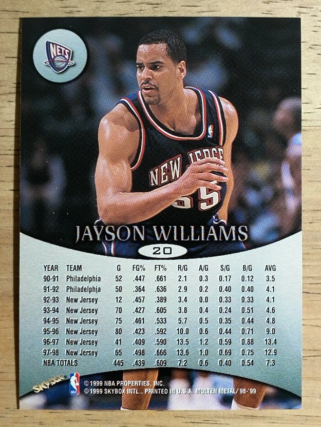 1998-99 SkyBox Molten Metal #20 Jayson Williams