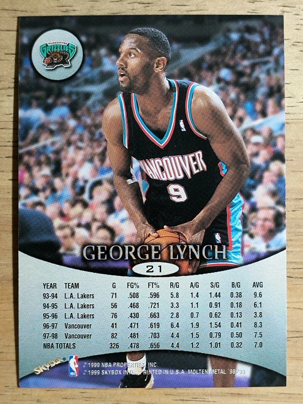 1998-99 SkyBox Molten Metal #21 George Lynch