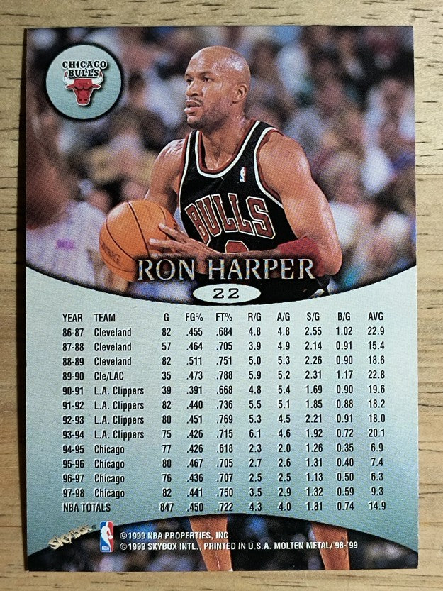 1998-99 SkyBox Molten Metal #22 Ron Harper