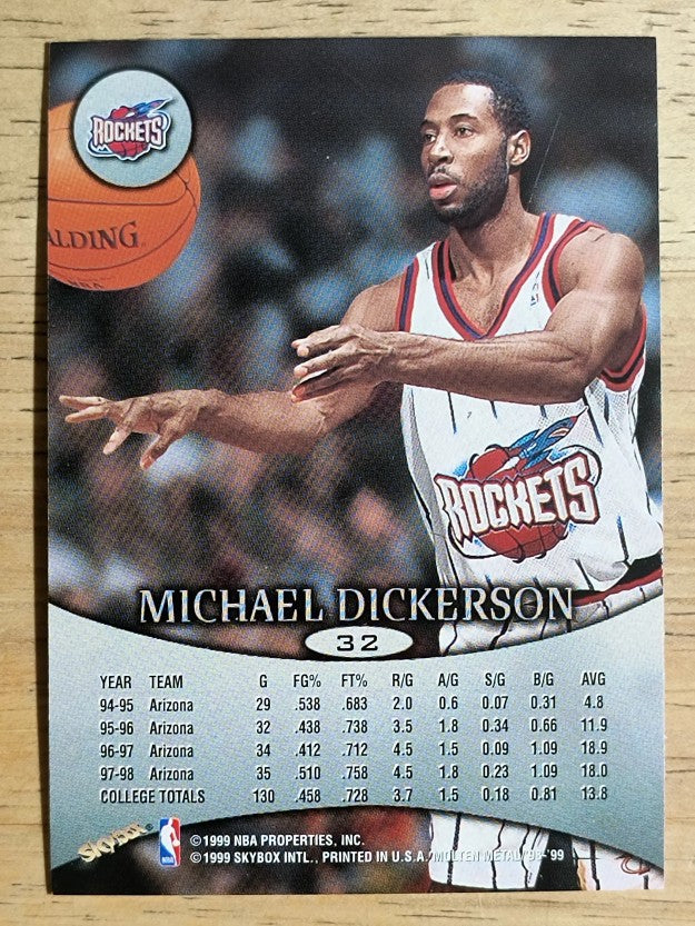 1998-99 SkyBox Molten Metal #32 Michael Dickerson RC