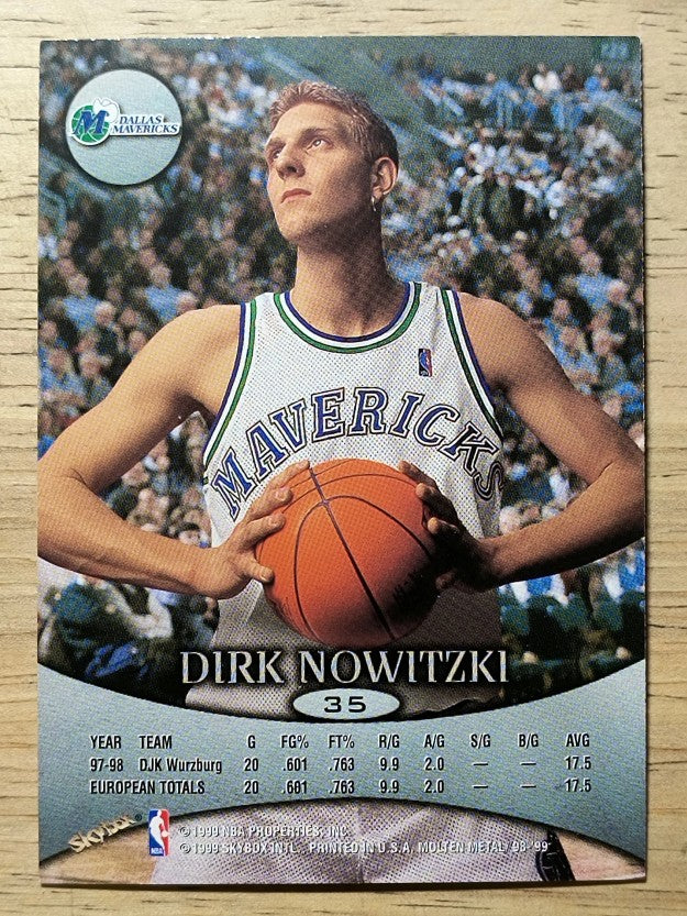 1998-99 SkyBox Molten Metal #35 Dirk Nowitzki RC