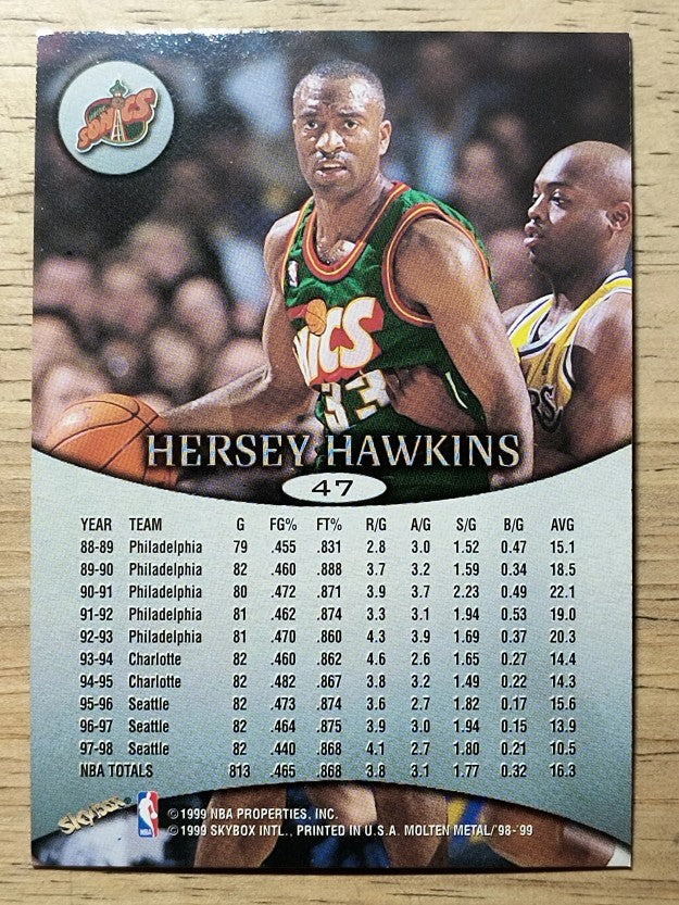 1998-99 SkyBox Molten Metal #47 Hersey Hawkins