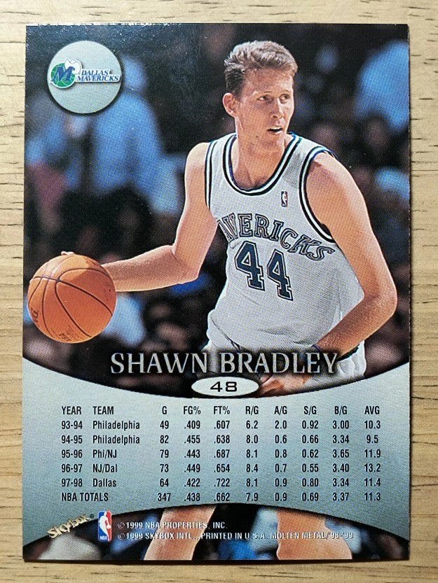 1998-99 SkyBox Molten Metal #48 Shawn Bradley