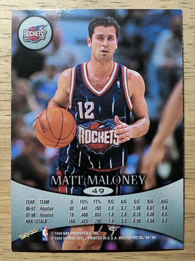 1998-99 SkyBox Molten Metal #49 Matt Maloney