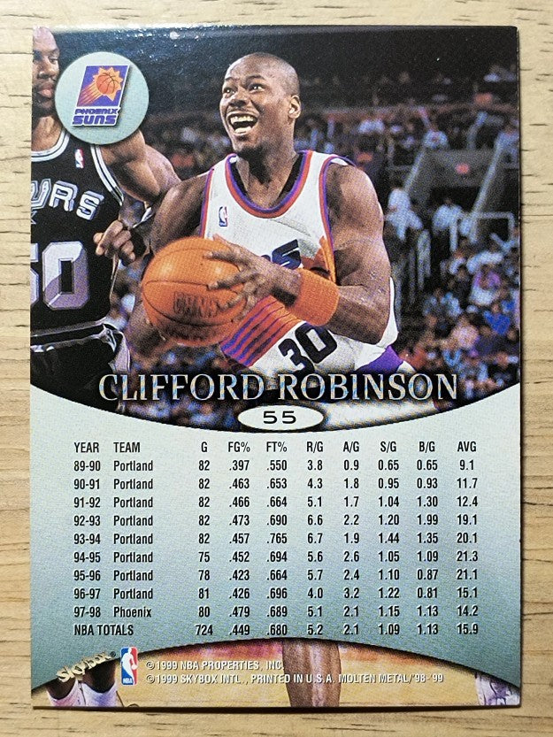 1998-99 SkyBox Molten Metal #55 Clifford Robinson