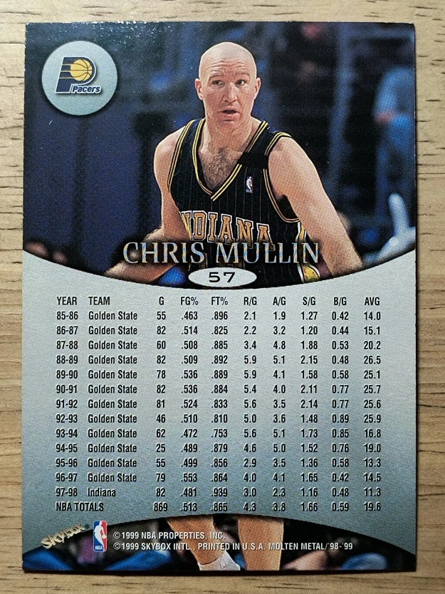 1998-99 SkyBox Molten Metal #57 Chris Mullin