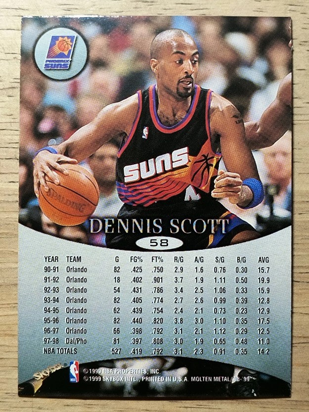 1998-99 SkyBox Molten Metal #58 Dennis Scott