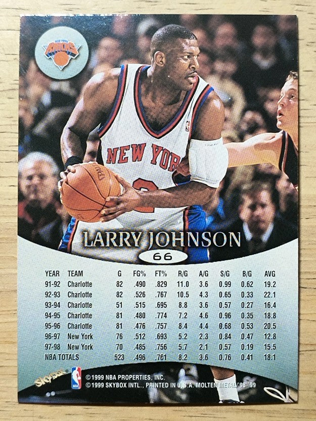 1998-99 SkyBox Molten Metal #66 Larry Johnson