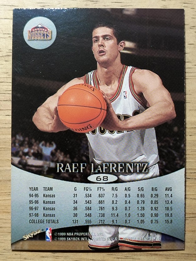 1998-99 SkyBox Molten Metal #68 Raef LaFrentz RC