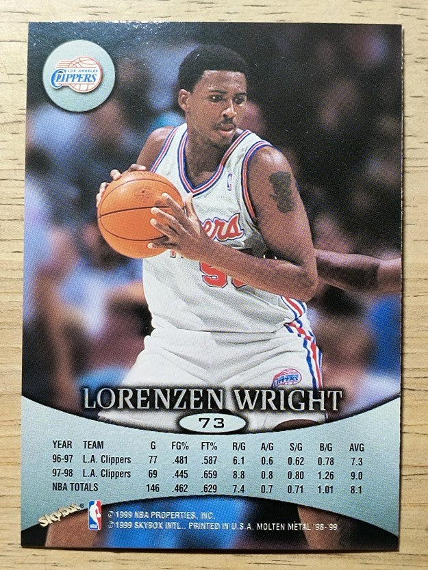 1998-99 SkyBox Molten Metal #73 Lorenzen Wright