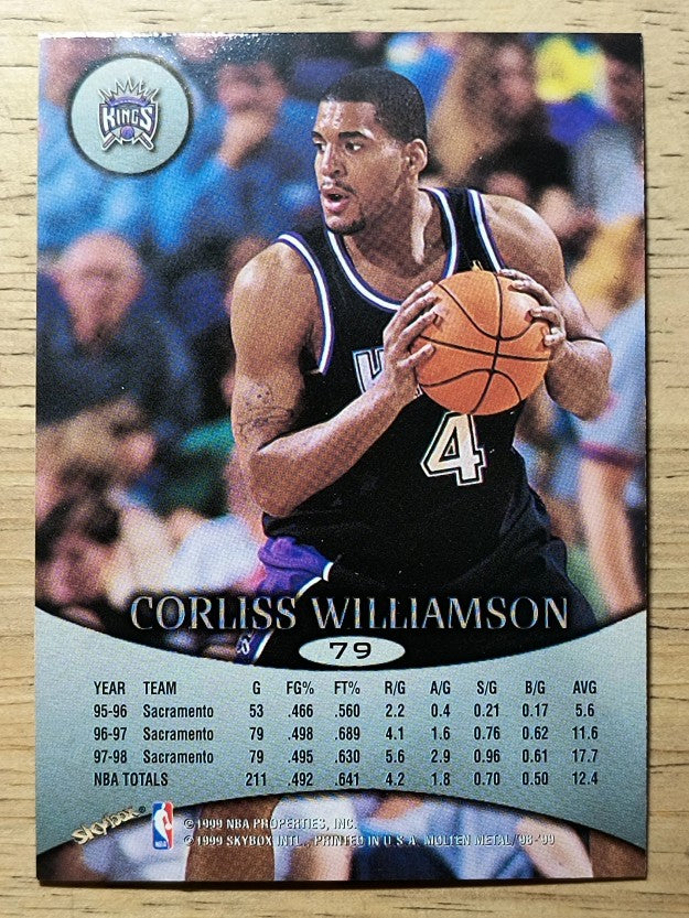 1998-99 SkyBox Molten Metal #79 Corliss Williamson
