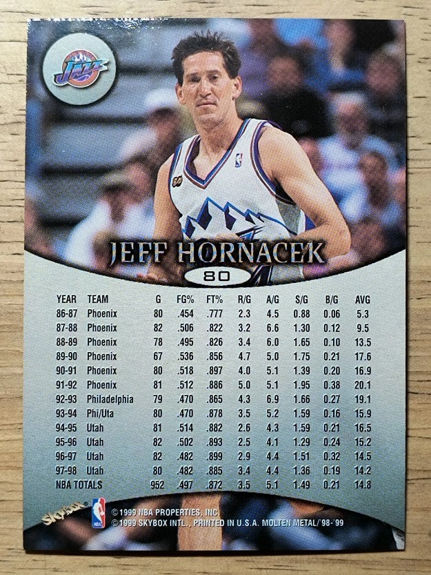1998-99 SkyBox Molten Metal #80 Jeff Hornacek