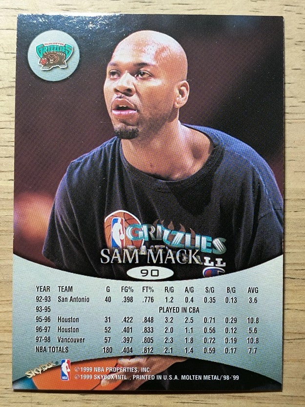 1998-99 SkyBox Molten Metal #90 Sam Mack