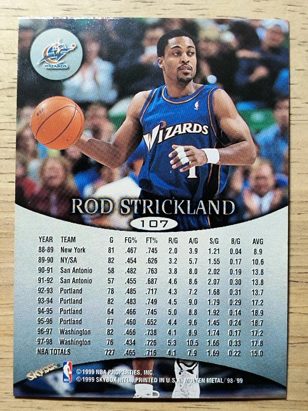 1998-99 SkyBox Molten Metal #107 Rod Strickland