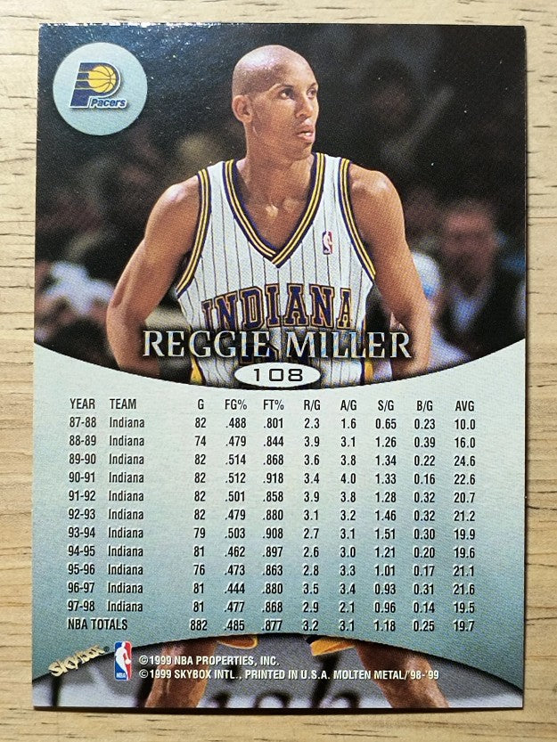 1998-99 SkyBox Molten Metal #108 Reggie Miller
