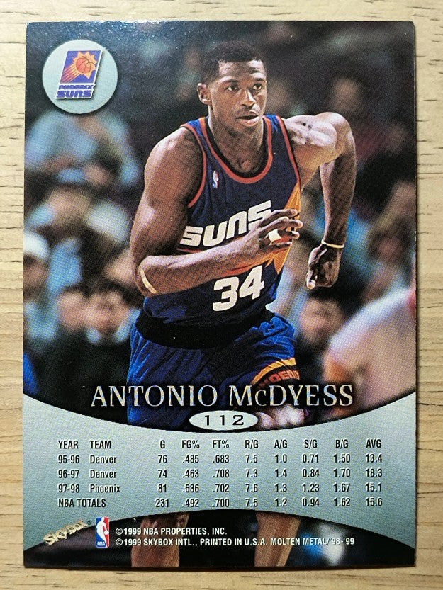 1998-99 SkyBox Molten Metal #112 Antonio McDyess