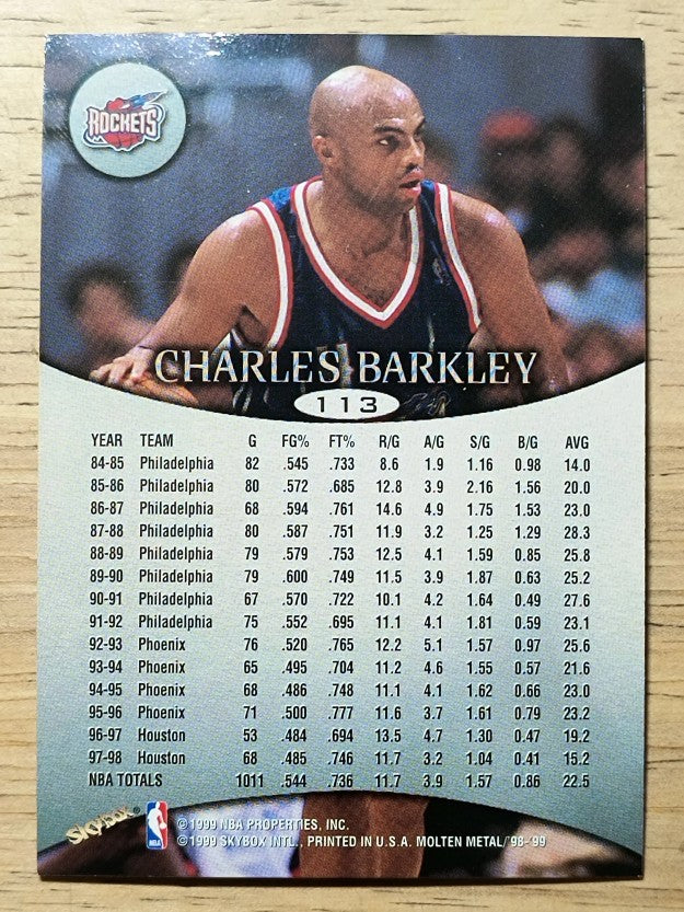 1998-99 SkyBox Molten Metal #113 Charles Barkley