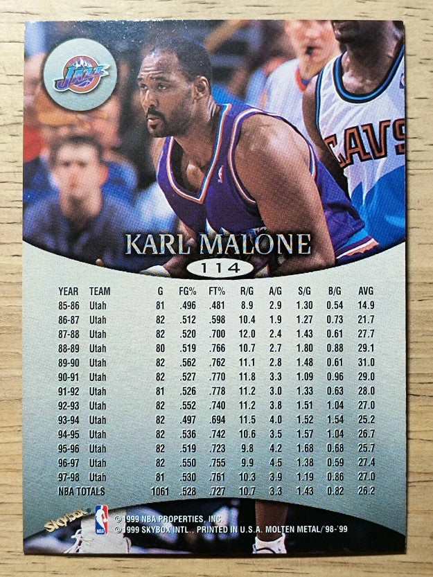 1998-99 SkyBox Molten Metal #114 Karl Malone