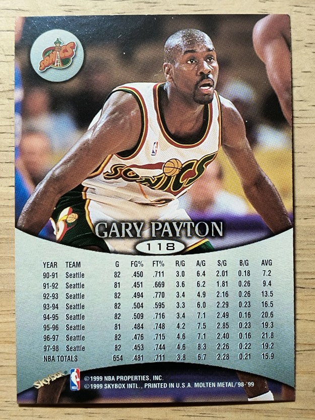 1998-99 SkyBox Molten Metal #118 Gary Payton
