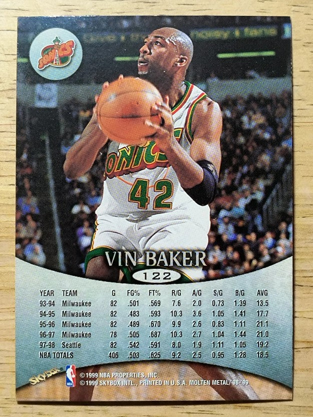 1998-99 SkyBox Molten Metal #122 Vin Baker