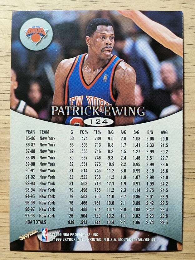 1998-99 SkyBox Molten Metal #124 Patrick Ewing