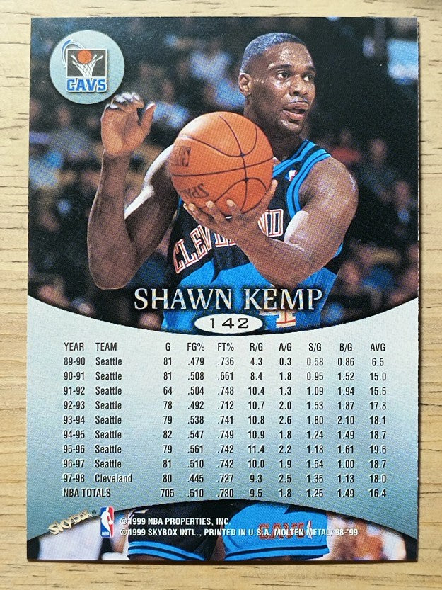 1998-99 SkyBox Molten Metal #142 Shawn Kemp