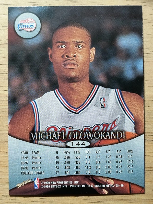 1998-99 SkyBox Molten Metal #144 Michael Olowokandi RC