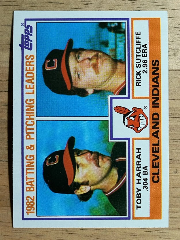 1983 Topps #141 Indians TL/Toby Harrah/Rick Sutcliffe