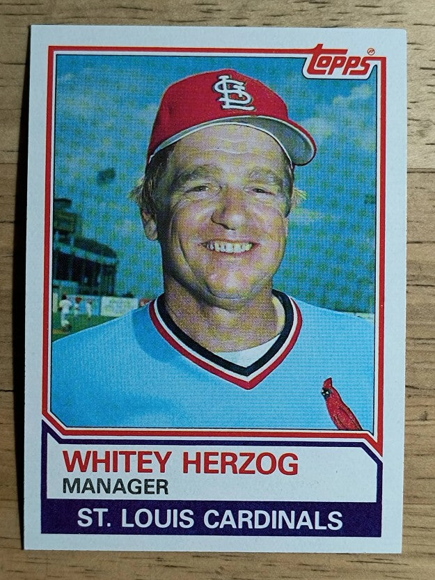 1983 Topps #186 Whitey Herzog MG