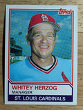 1983 Topps #186 Whitey Herzog MG