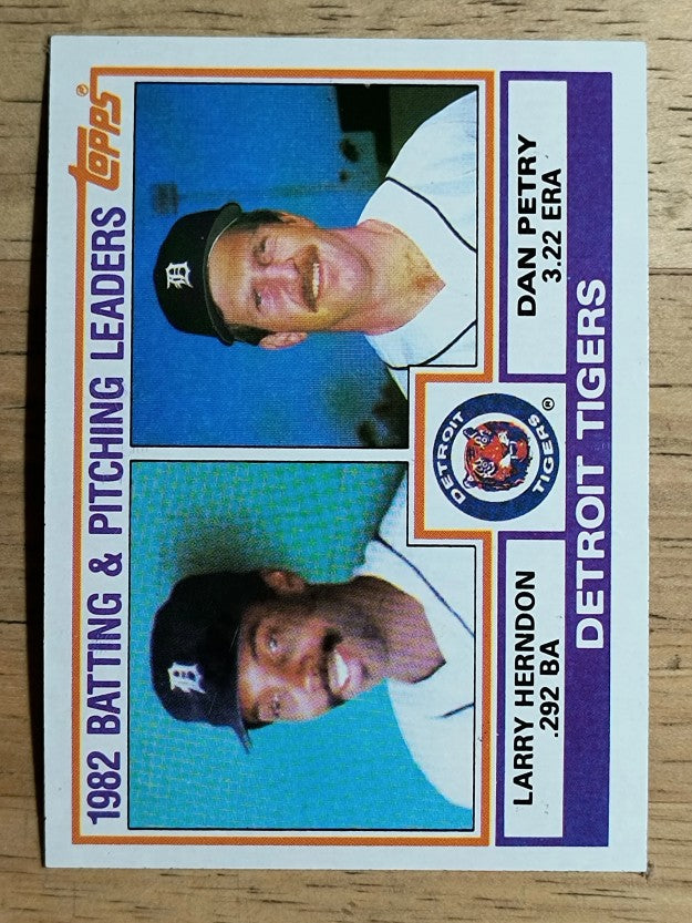 1983 Topps #261 Tigers TL/Larry Herndon/Dan Petry
