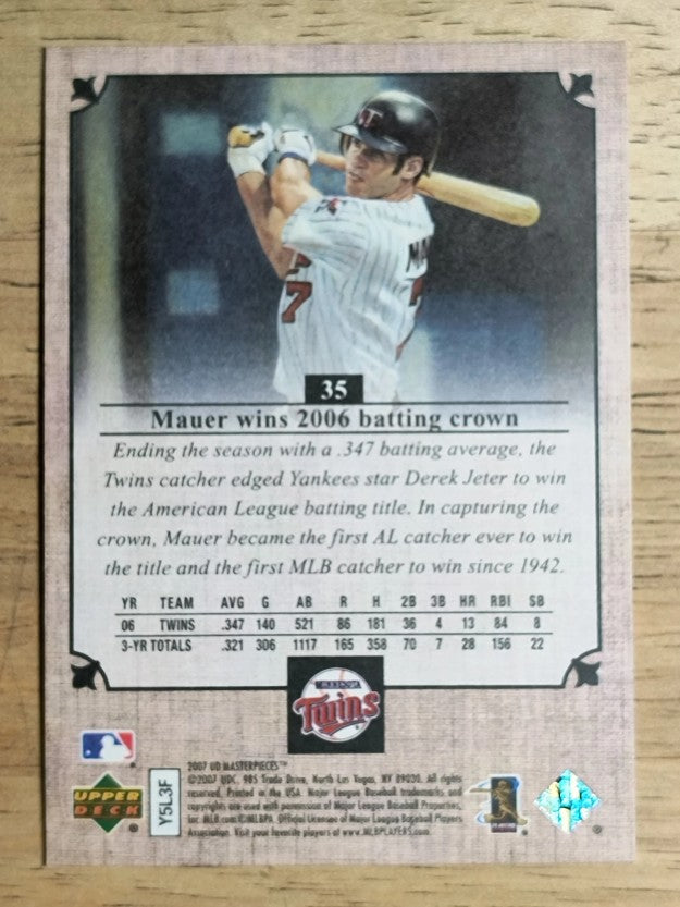 2007 UD Masterpieces #35 Joe Mauer