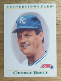 1991 Score Cooperstown #B5 George Brett