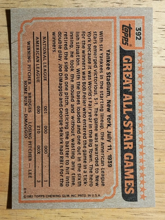 1983 Topps #392 Fred Lynn AS