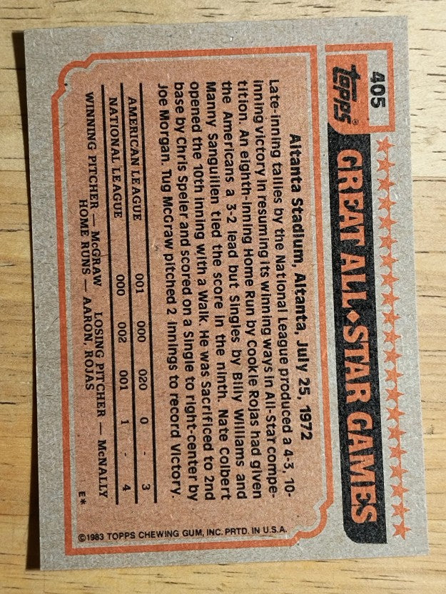 1983 Topps #405 Steve Rogers AS