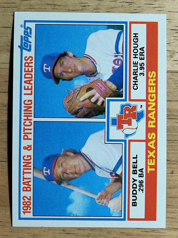 1983 Topps #412 Rangers TL/Buddy Bell/Charlie Hough