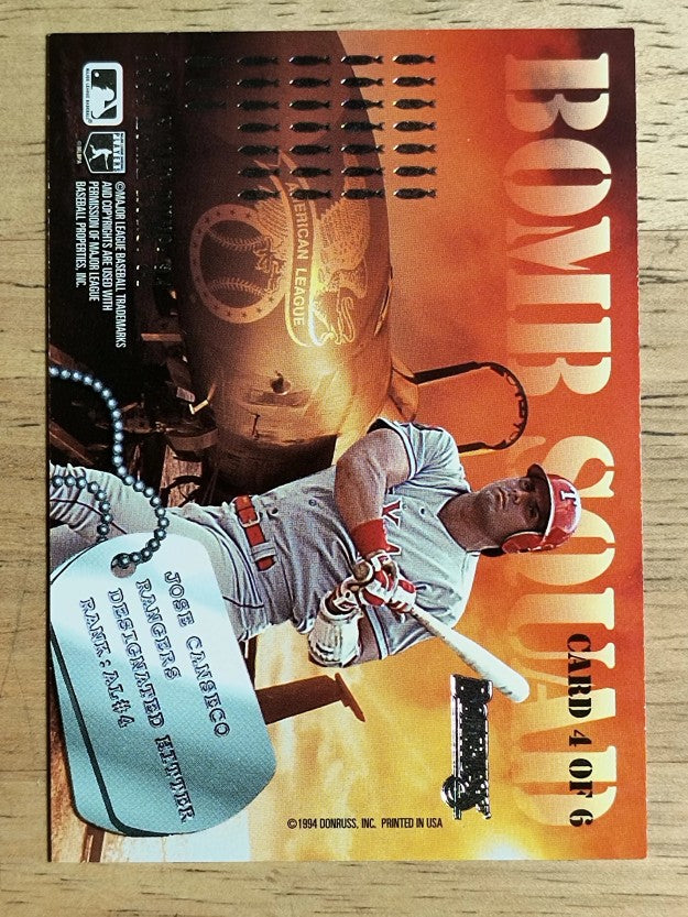 1995 Donruss Bomb Squad #4 Jose Canseco/Fred McGriff