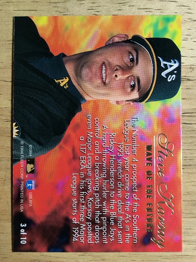 1994 Flair Wave of the Future #A3 Steve Karsay