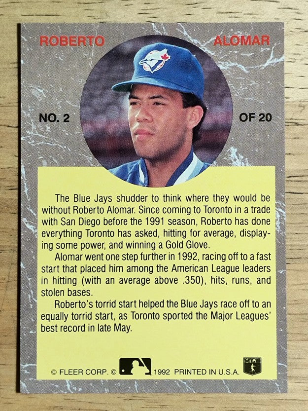 1992 Ultra All-Stars #2 Roberto Alomar