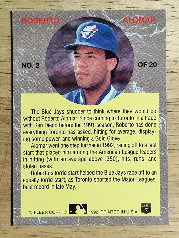 1992 Ultra All-Stars #2 Roberto Alomar