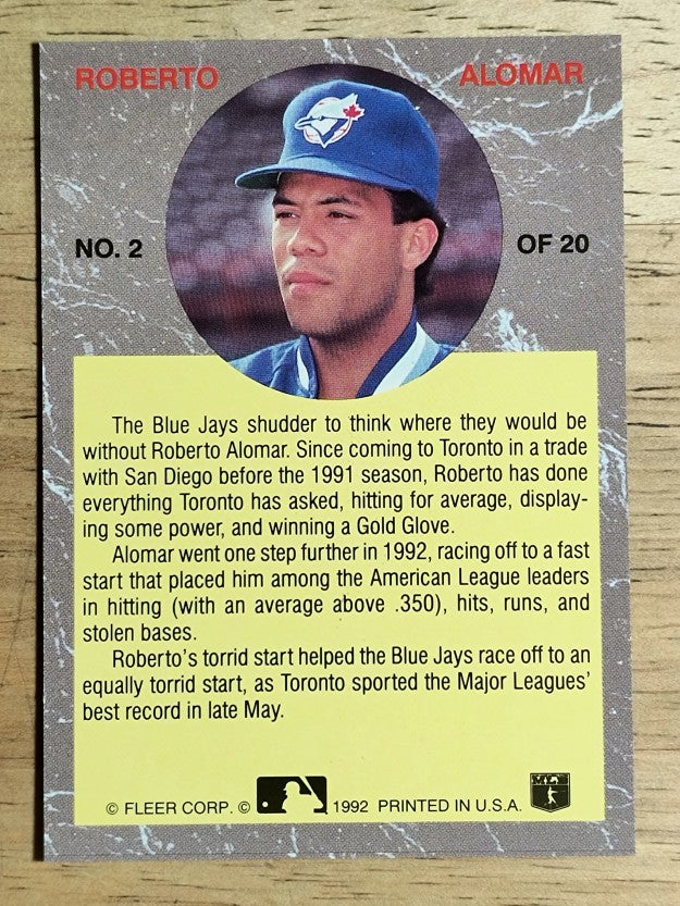 1992 Ultra All-Stars #2 Roberto Alomar