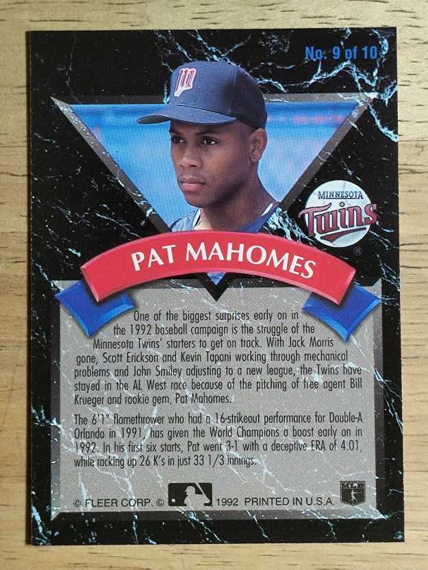 1992 Ultra All-Rookies #9 Pat Mahomes