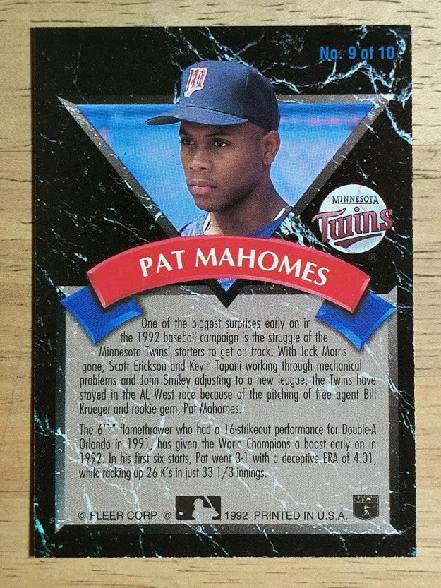 1992 Ultra All-Rookies #9 Pat Mahomes