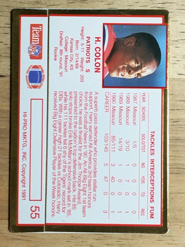 1991 Action Packed Rookie Update #55 Harry Colon RC